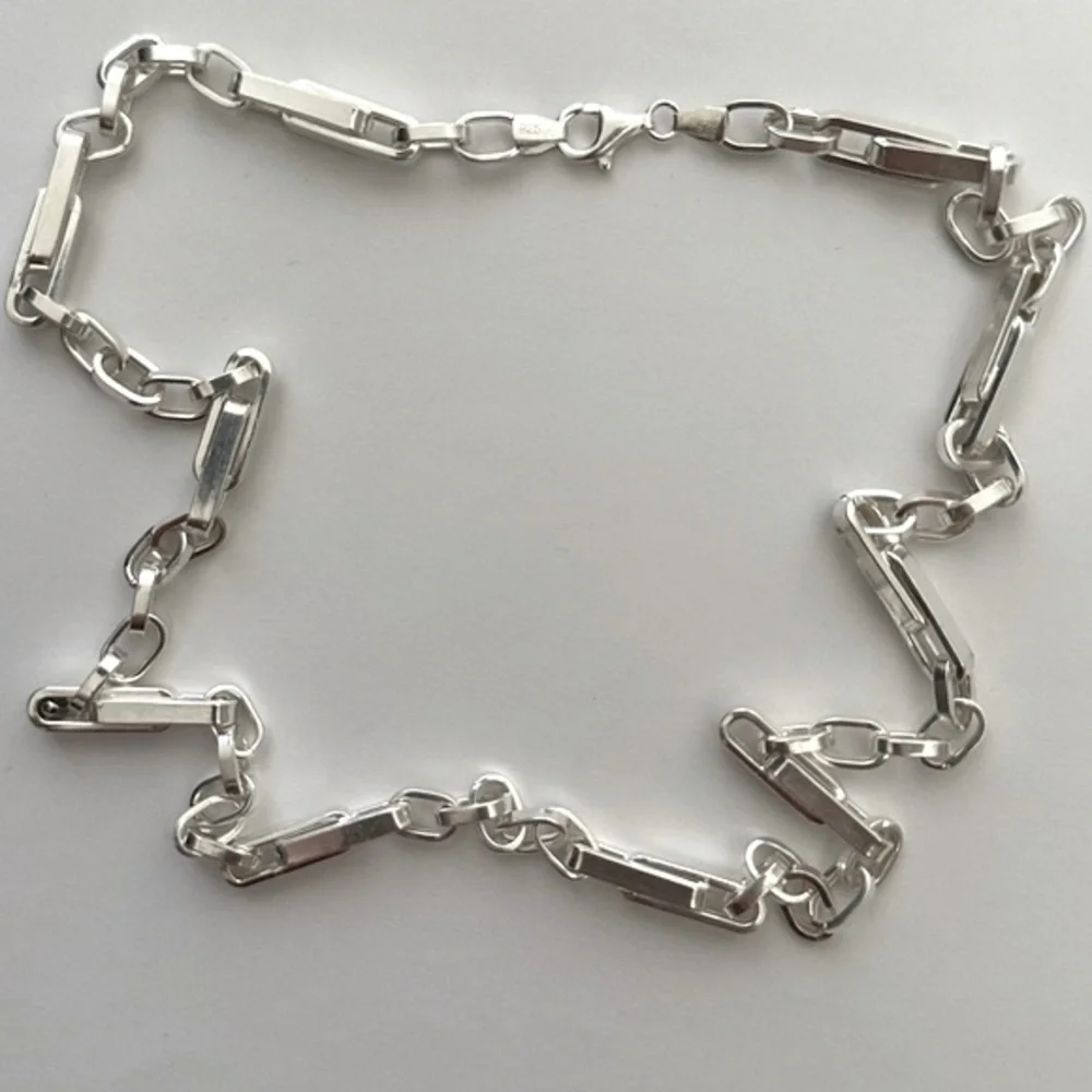 925 silver 24” 6mm 24” necklace link chain unisex handmade links